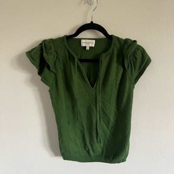 Charlotte Brody BUTTERFLY SWEATER - FOREST, size small - Picture 3 of 6